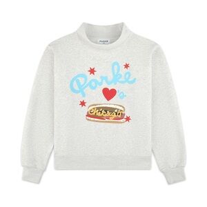 Parke Women's Light Gray Sweatshirt with Graphic Print